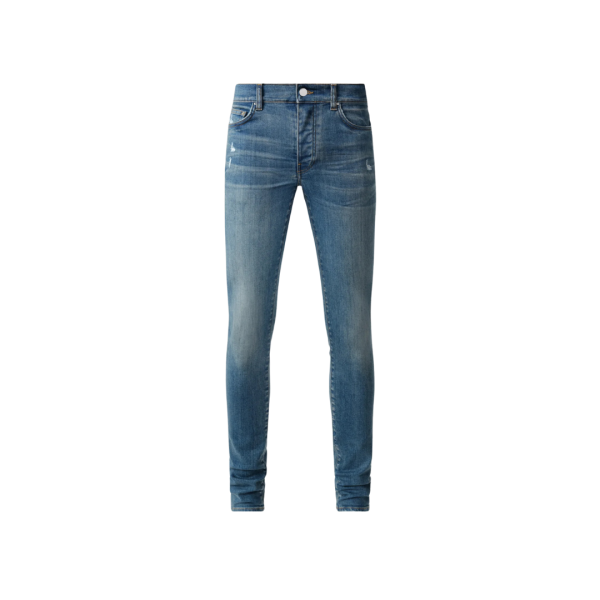 Jean AMIRI Stack skinny coton denim bleu délavé