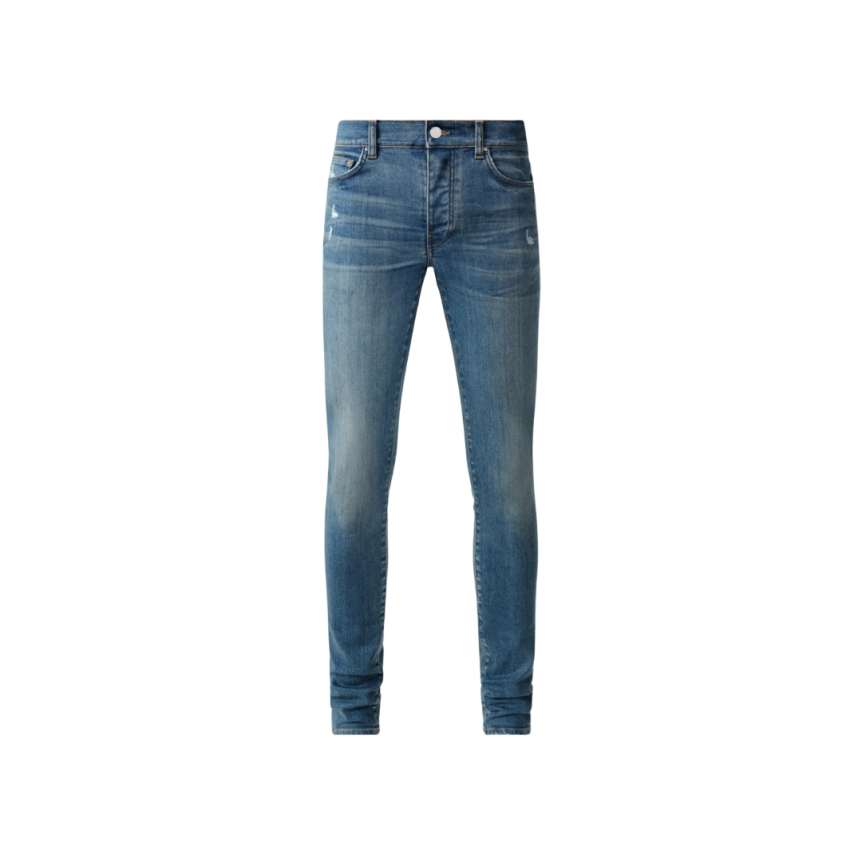Jean AMIRI Stack skinny coton denim bleu délavé
