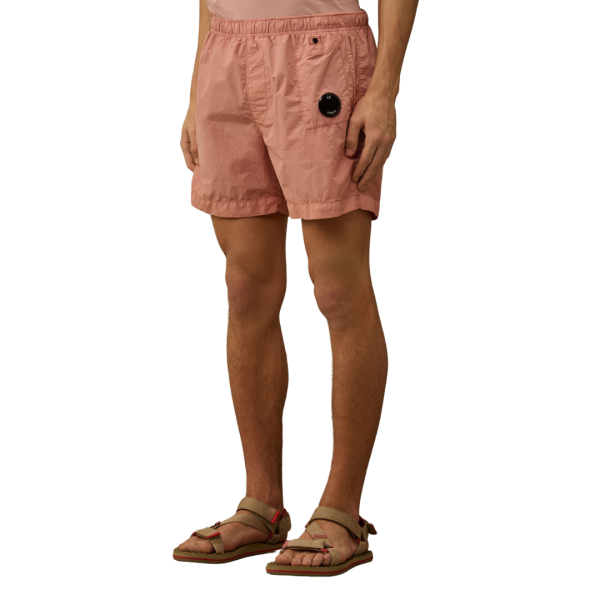 Short de bain CP COMPANY Flatt nylon rose delavé