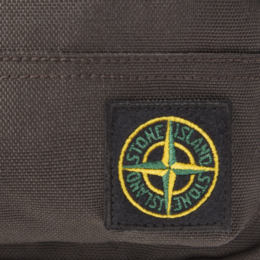 Sacoche zippée STONE ISLAND multi poches noir petit logo bandoulière