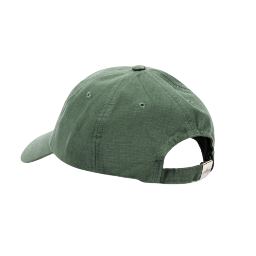 Casquette  STONE ISLAND coton ripstop vert mousse logo patte ajustable
