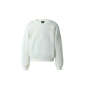Sweat-shirt col rond Julian coton mélangé blanc logo gomme