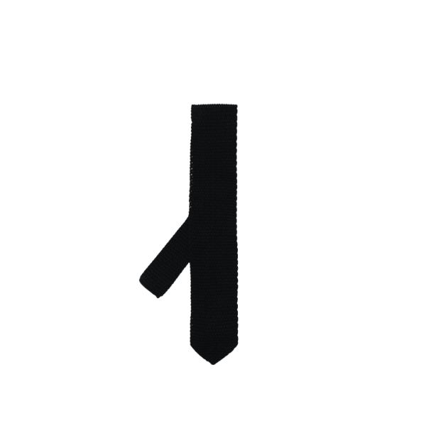 Cravate maille TOM FORD soie tricotée Noir