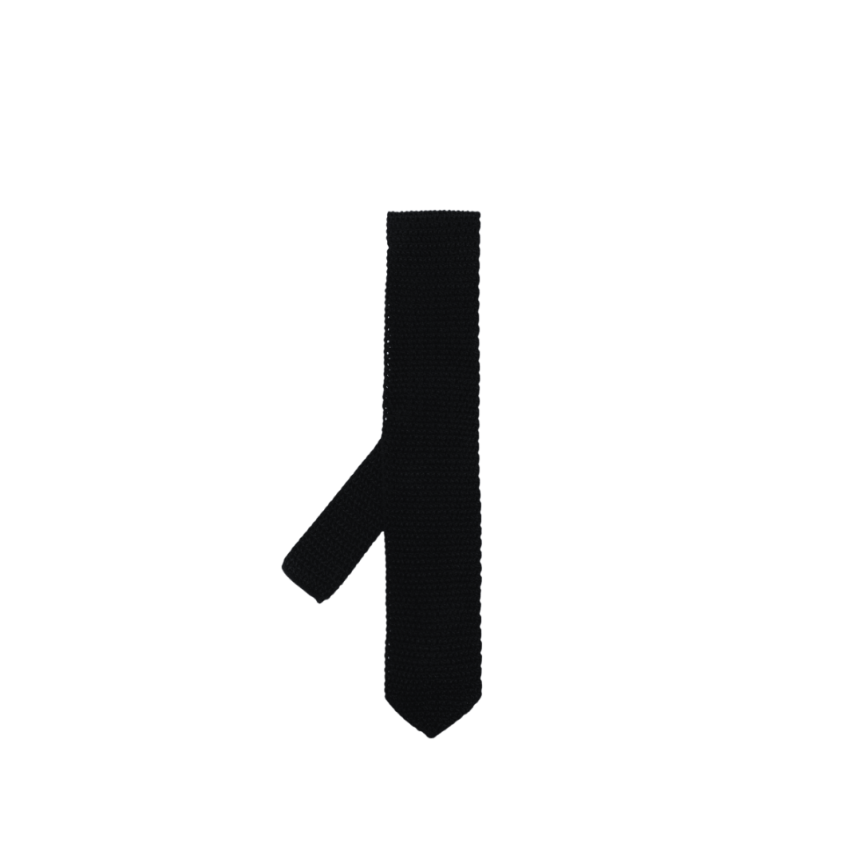 Cravate maille TOM FORD soie tricotée Noir