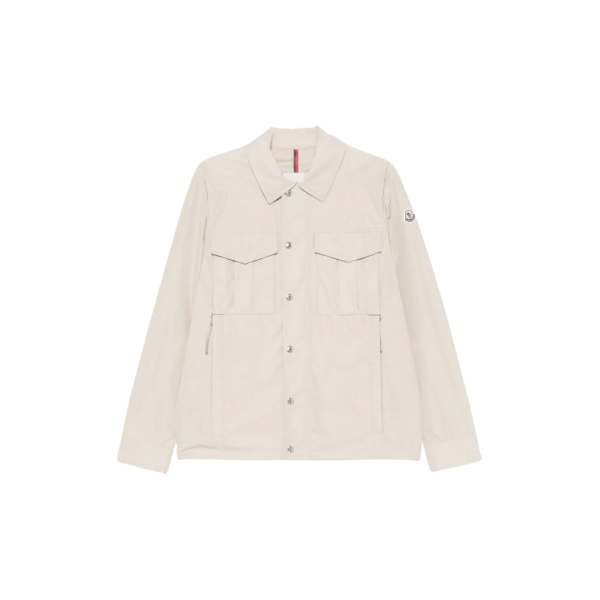 Surchemise MONCLER Frema veste bouton pression nylon beige