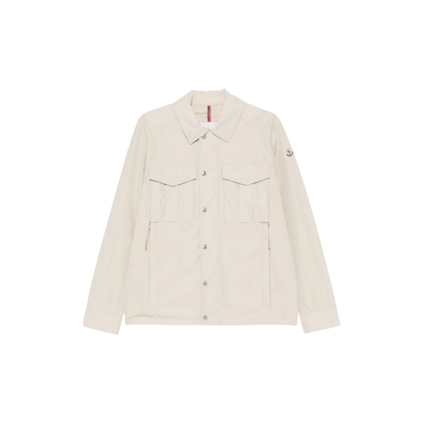 Surchemise MONCLER Frema veste bouton pression nylon beige