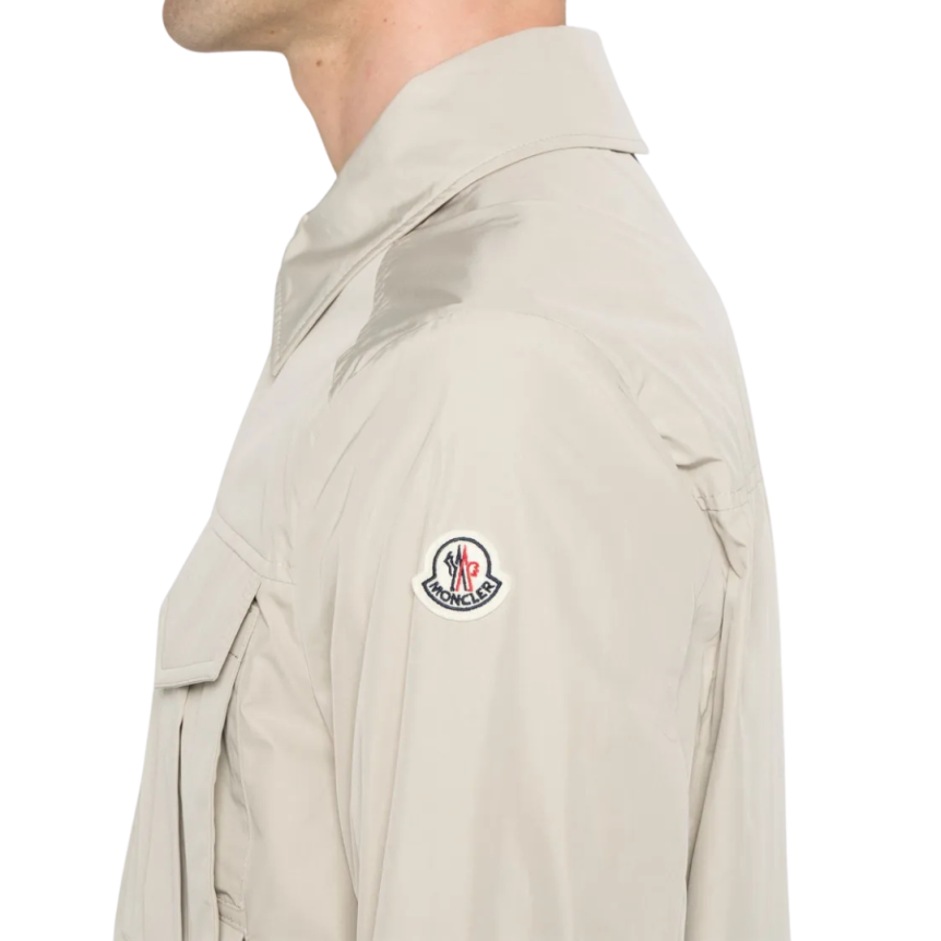 Surchemise MONCLER Frema veste bouton pression nylon beige