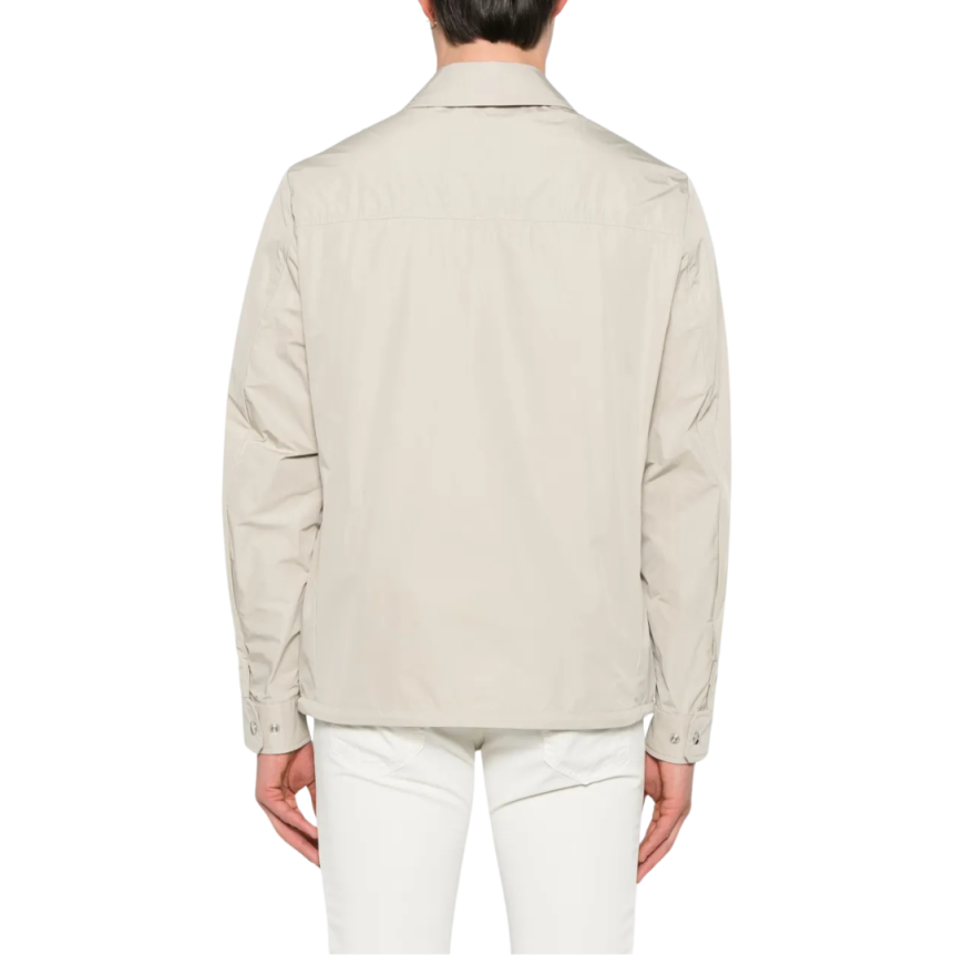 Surchemise MONCLER Frema veste bouton pression nylon beige