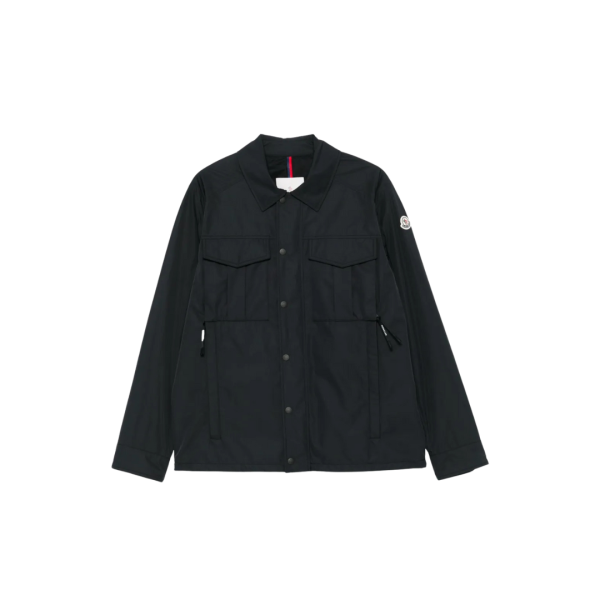 Surchemise MONCLER Frema veste bouton pression nylon noir