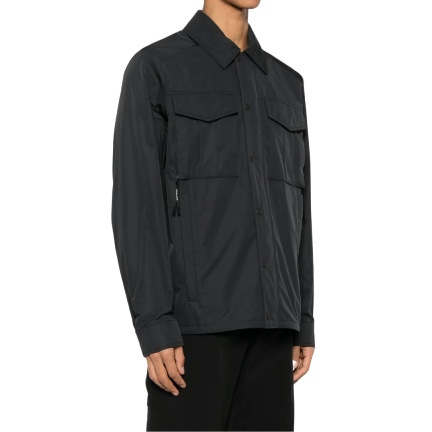 Surchemise MONCLER Frema veste bouton pression nylon noir