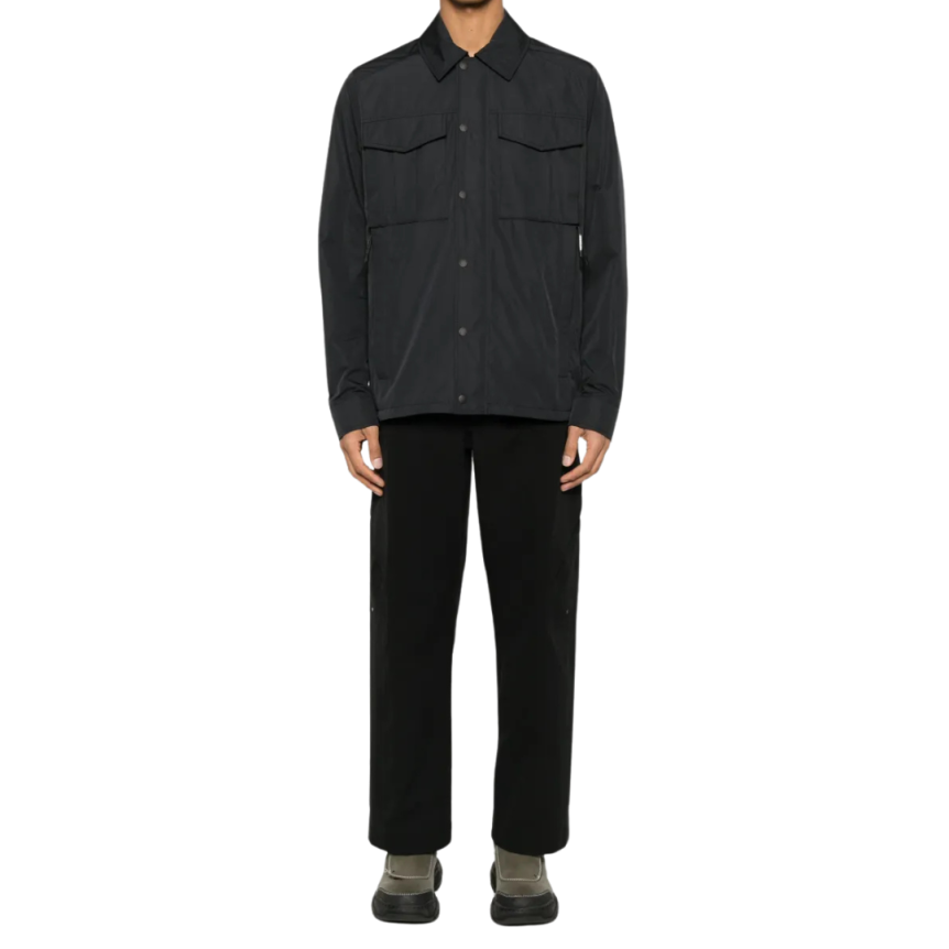 Surchemise MONCLER Frema veste bouton pression nylon noir