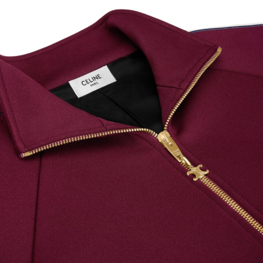 Veste de survêtement CELINE jersey viscose bordeaux écusson blason
