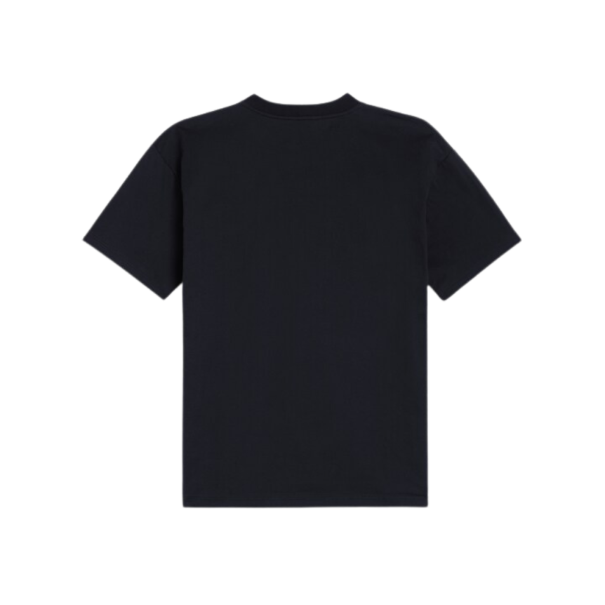 T-shirt loose CELINE coton noir broderie Triomphe blanc