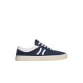 Baskets basses Sunset daim bleu marine bande blanche