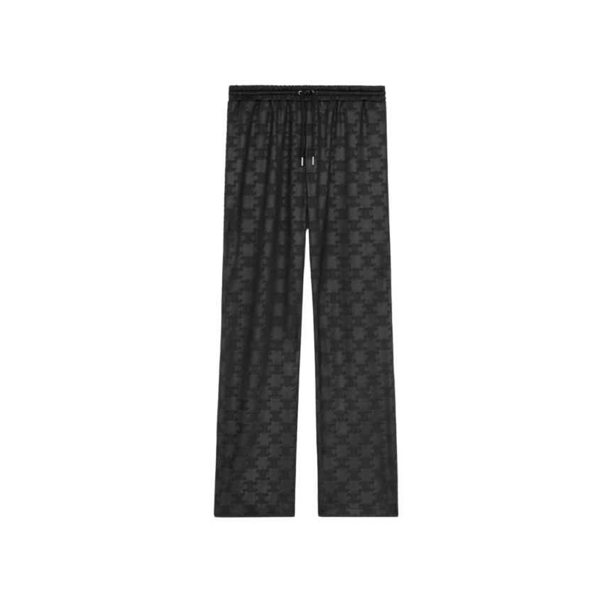 Pantalon de survêtement CELINE jersey noir logo Triomphe allover
