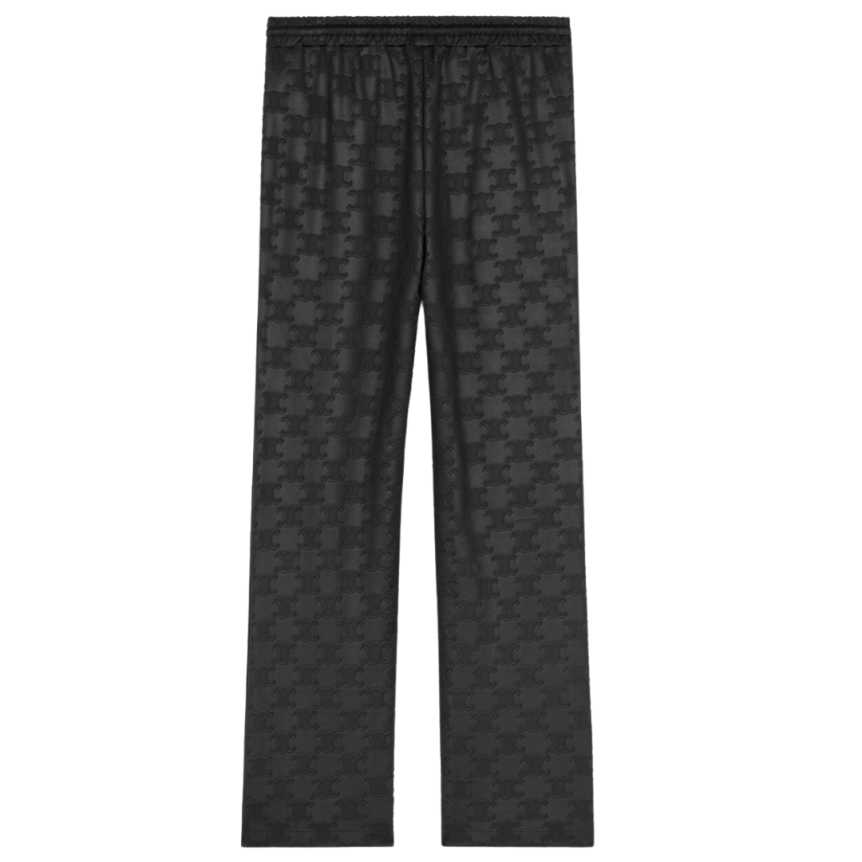 Pantalon de survêtement CELINE jersey noir logo Triomphe allover