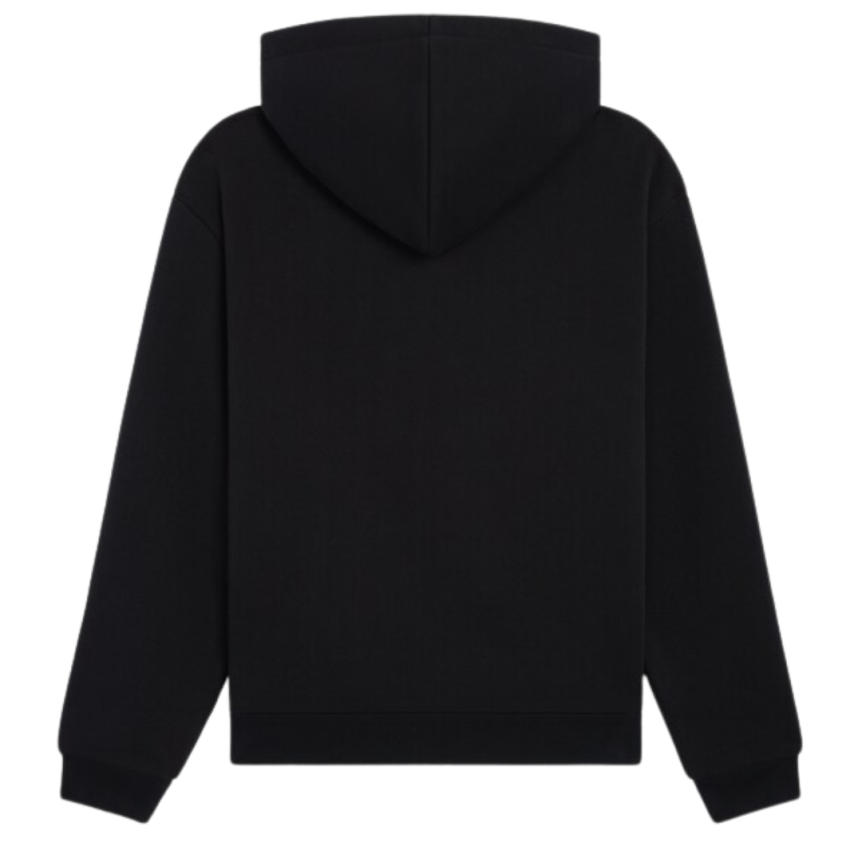 Sweat-shirt à capuche zippé CELINE coton cachemire noir broderie Triomphe