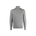Pull col roulé cachemire gris moyen