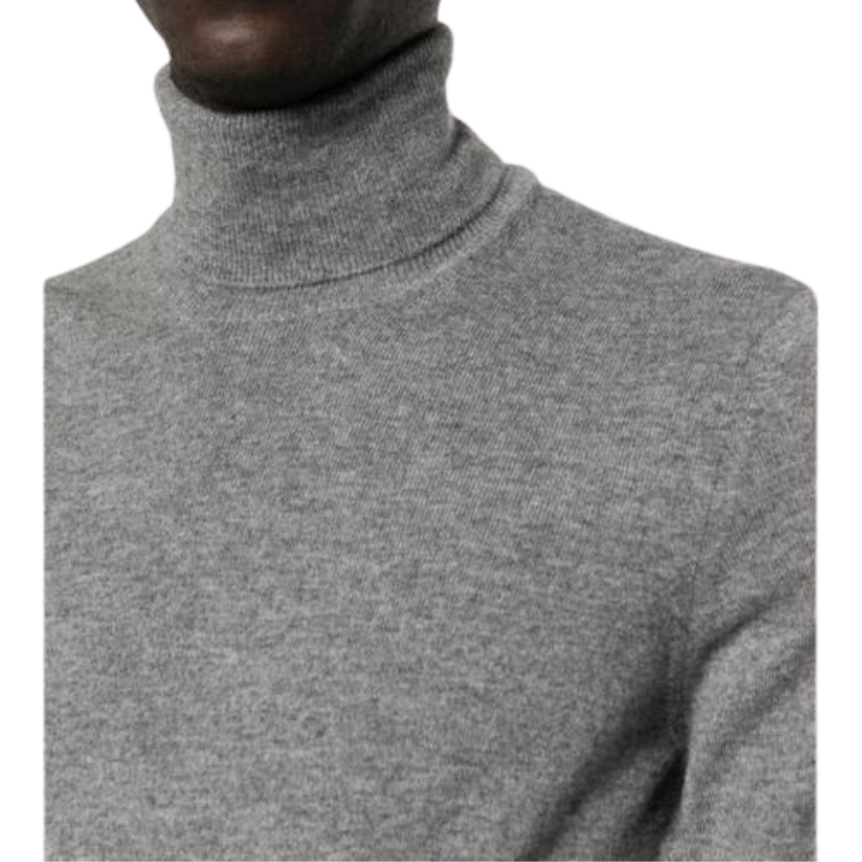 Pull col roulé BRUNELLO CUCINELLI cachemire gris moyen