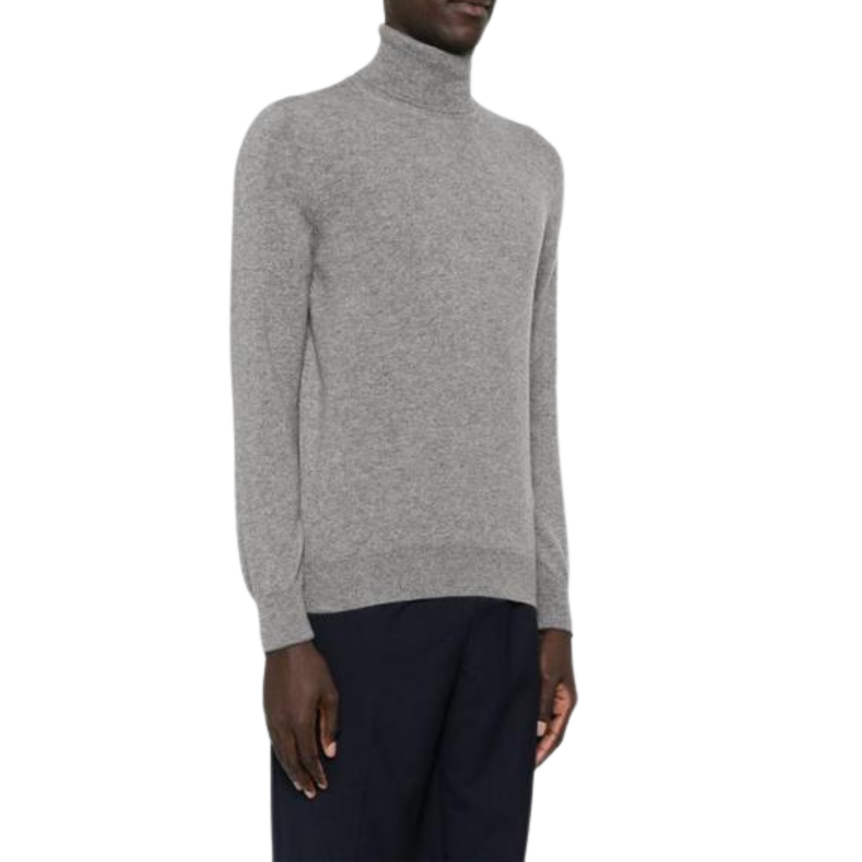 Pull col roulé BRUNELLO CUCINELLI cachemire gris moyen