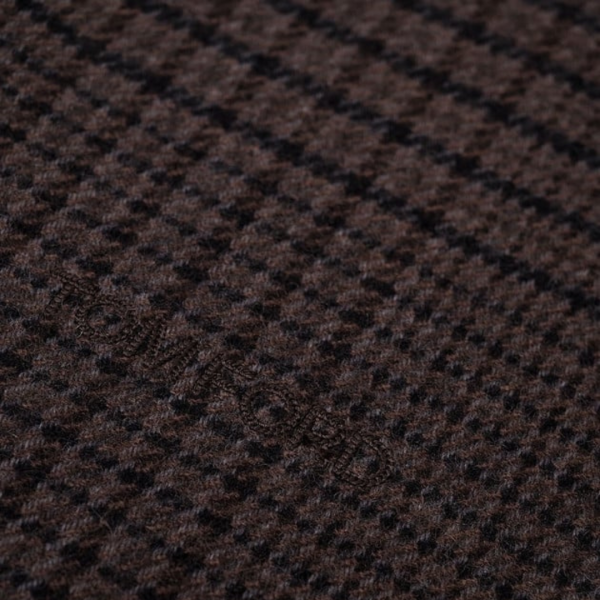 Echarpe TOM FORD cachemire laine carreaux prince de galles marron