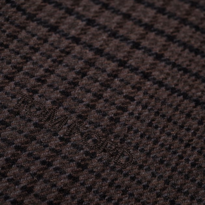 Echarpe TOM FORD cachemire laine carreaux prince de galles marron