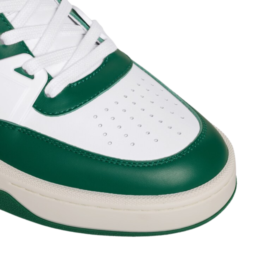 Sneaker basse CELINE Trainer CT09 cuir mesh blanc vert beige