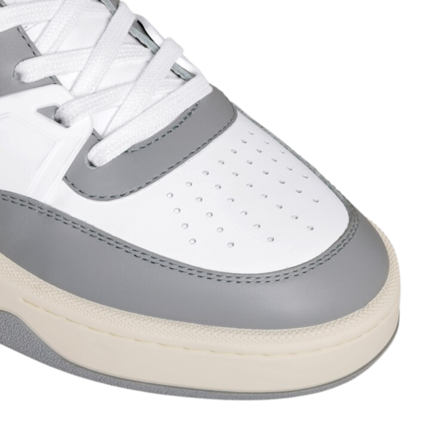 Sneaker basse CELINE Trainer CT09 cuir mesh blanc gris beige