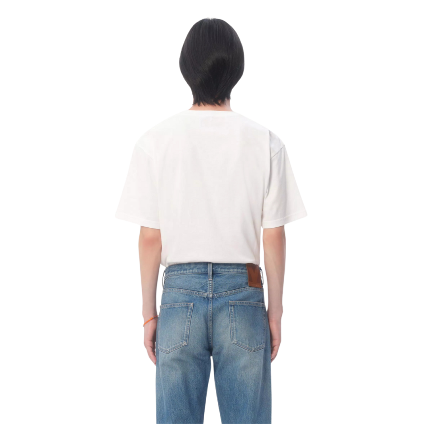 T-shirt VALENTINO col rond coton ivoire imprimé Chez Valentino