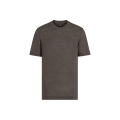 T-shirt Oasi col rond lin marron