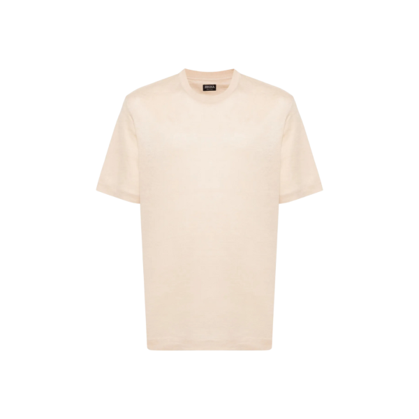 T-shirt ZEGNA Oasi col rond lin beige