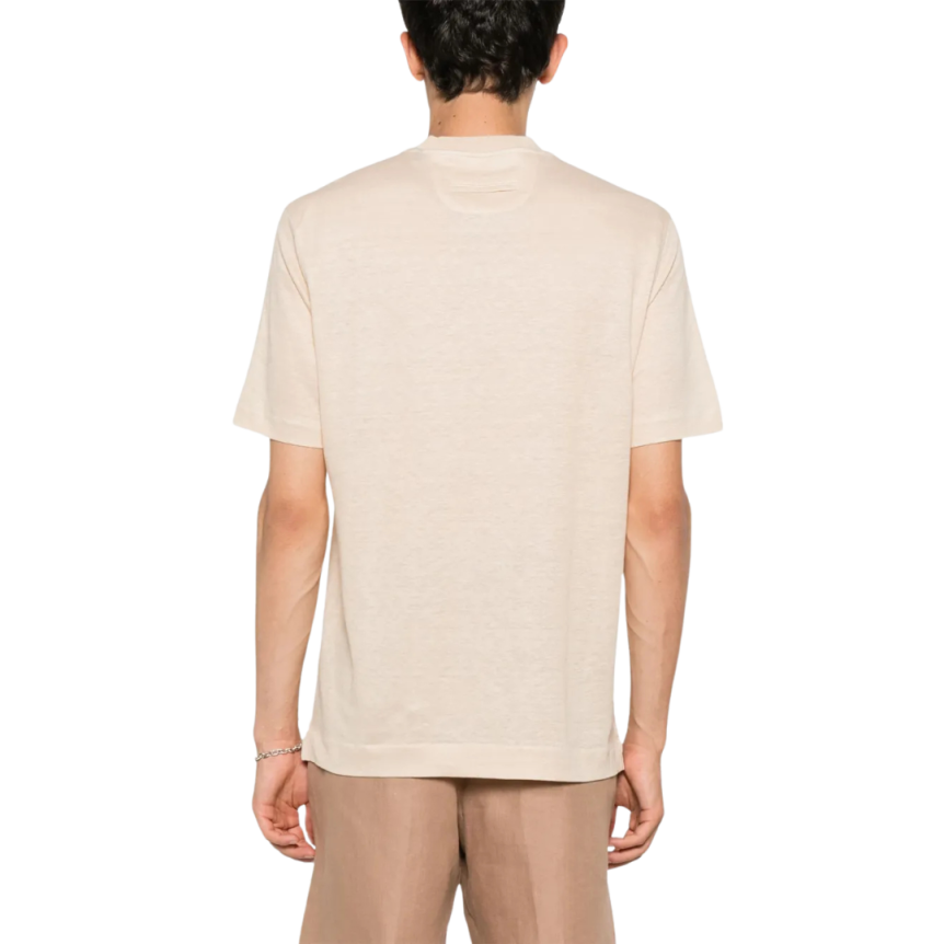 T-shirt ZEGNA Oasi col rond lin beige