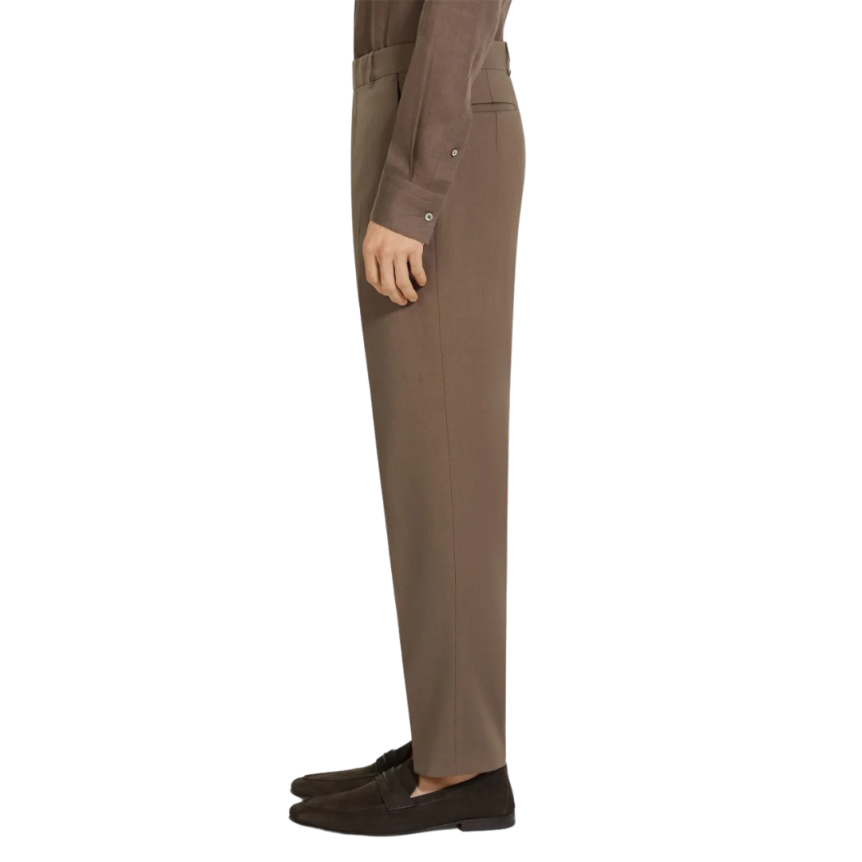 Pantalon ZEGNA Oasi lin marron