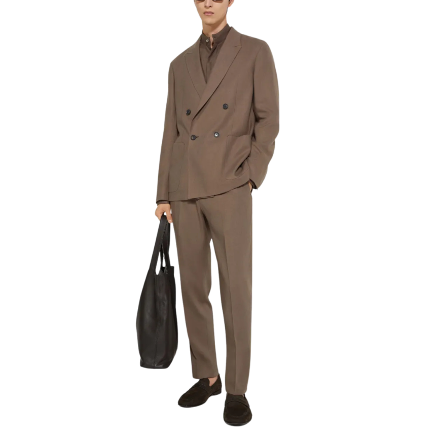 Pantalon ZEGNA Oasi lin marron