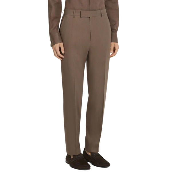 Pantalon ZEGNA Oasi lin marron