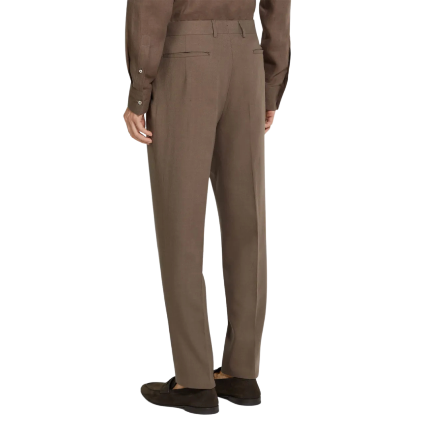 Pantalon ZEGNA Oasi lin marron