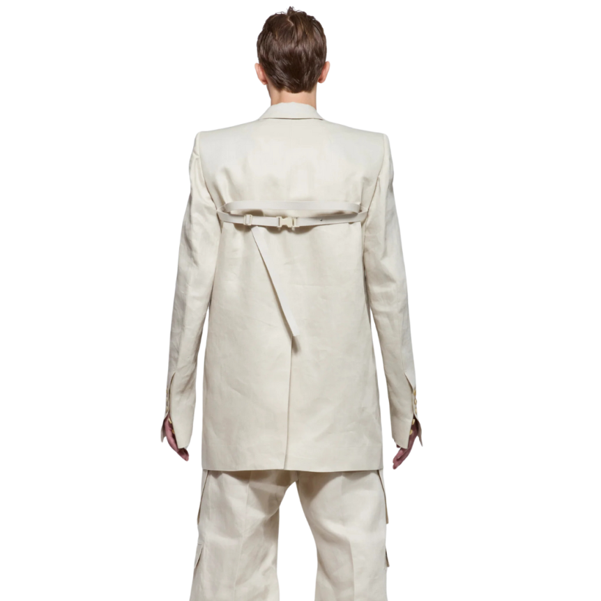 Veste oversize RICK OWENS manche longue Dirt Tailored lin écru