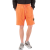 Short cargo coton orange papaye poches cordon taille élastique