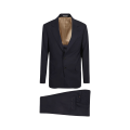 Costume droit classique laine soie bleu marine