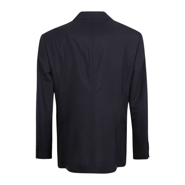 Costume droit BRUNELLO CUCINELLI classique laine soie bleu marine