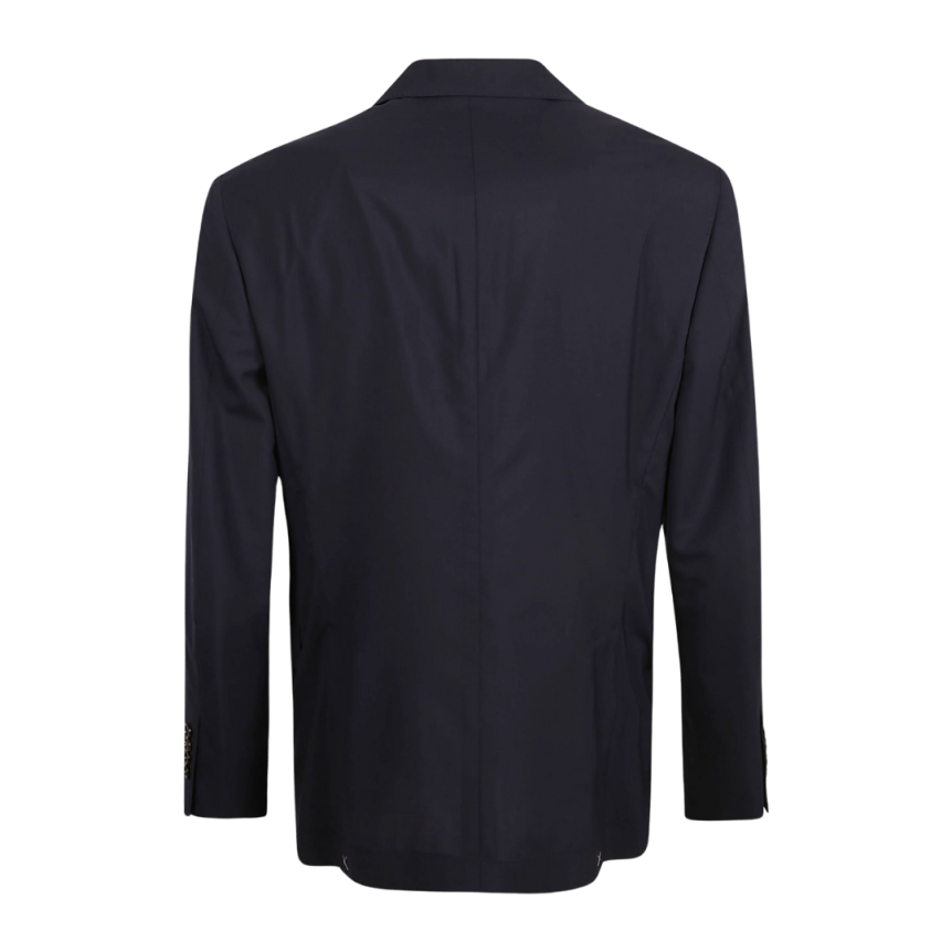 Costume droit BRUNELLO CUCINELLI classique laine soie bleu marine