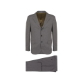 Costume droit classique laine soie gris