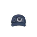 Casquette coton bleu marine broderie chat DIOR AND HYLTON NEL