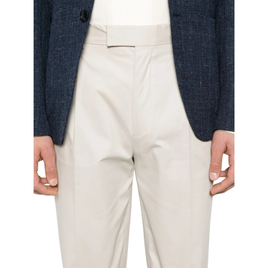 pantalon coupe fuselée ZEGNA coton beige