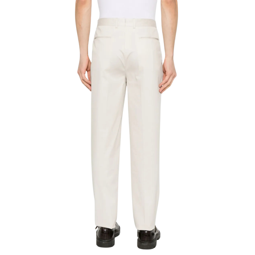 pantalon coupe fuselée ZEGNA coton beige