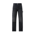 Pantalon Jean charpentier denim coton noir délavé monogramme MA Quad