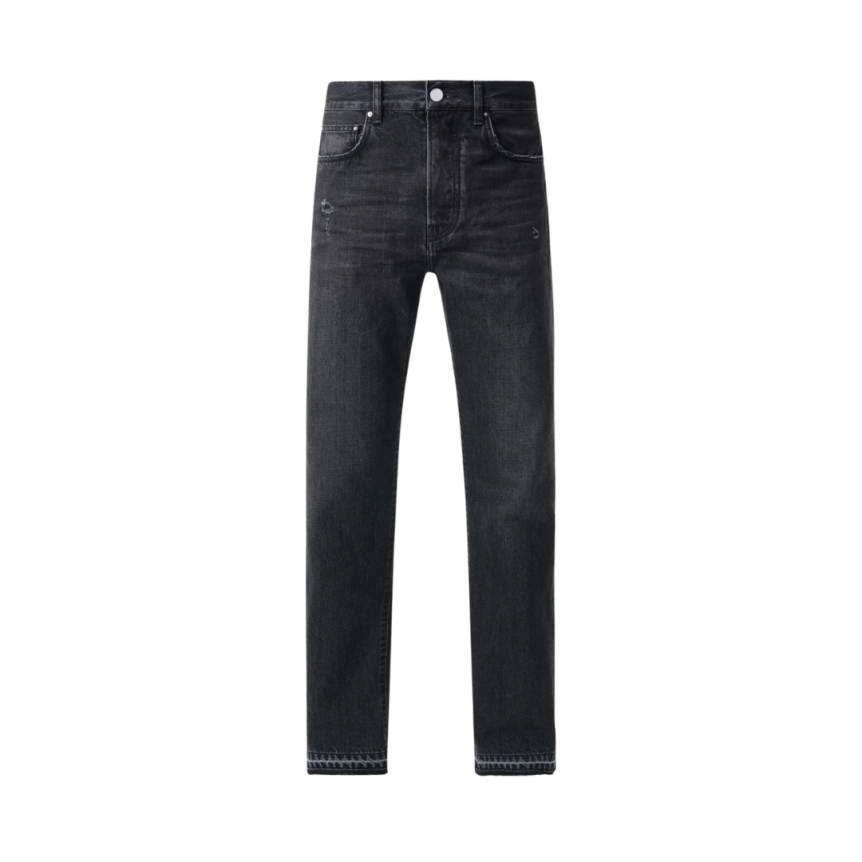 Pantalon jean AMIRI droit 5 poches denim coton bleu délavé