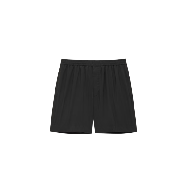 Short de sport SAINT LAURENT nylon noir taille élastique