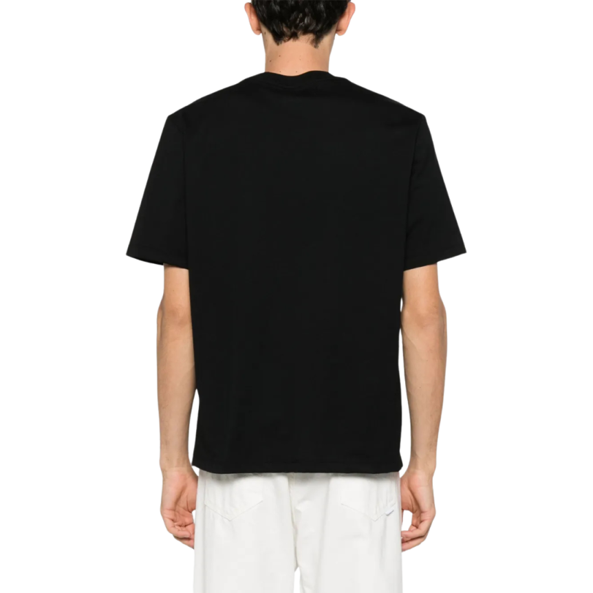 T-shirt AMIRI col rond coton noir imprimé Garden logo fleurs