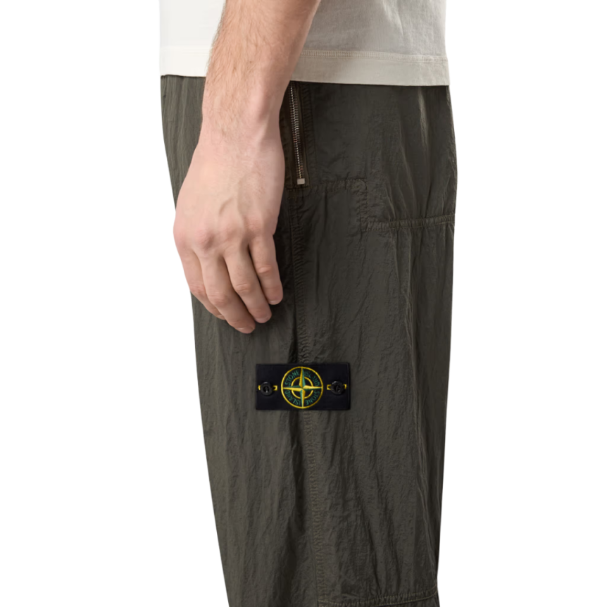 Pantalon STONE ISLAND nylon métal Chrome ECONYL® kaki